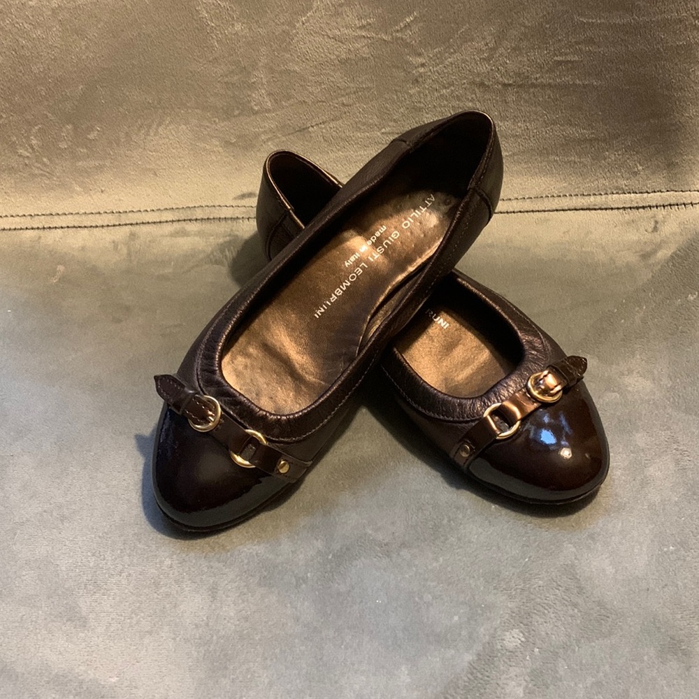 AGL ballet flats shoes EUC size 37 brown